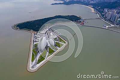 Aerial photo of zhuhai opera house Stock Photo