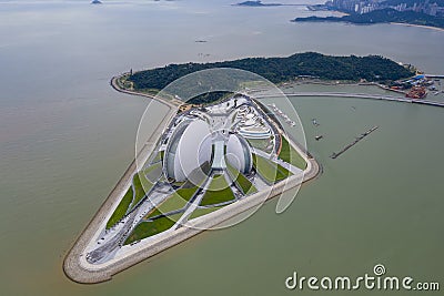 Aerial photo of zhuhai opera house Stock Photo