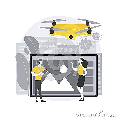 Aerial photography abstract concept vector illustration. Vector Illustration