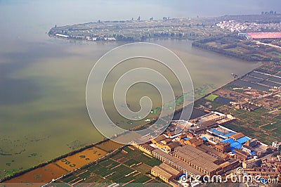 Aerial Photography and clouds Stock Photo