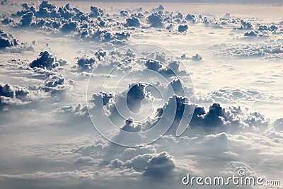 Aerial photography with clouds Stock Photo