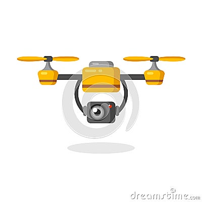 Aerial photography drone Vector Illustration