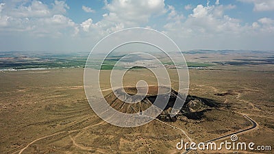 Aerial photography of natural scenery of Ulan hada Volcano Group Chahar Volcano Group in Inner Mongolia, China Stock Photo