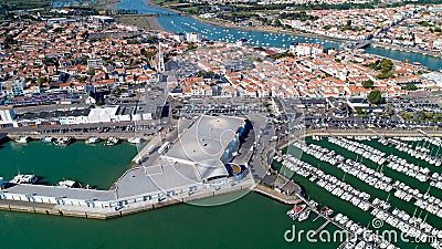 Aerial photography of Saint Gilles Croix de Vie in Vendee Stock Photo