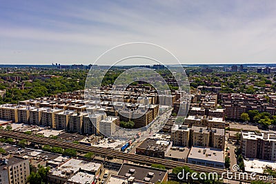 Aerial photos of the Bronx New York Stock Photo