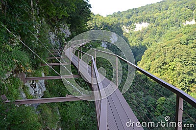 Aerial road in canyon Stock Photo