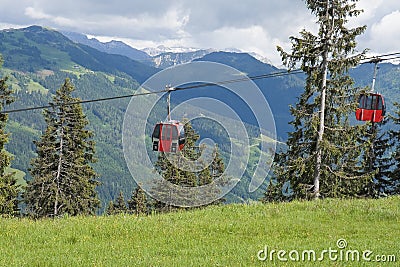 Aerial Ropeway Stock Photo