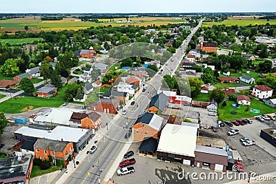 Aerial scene of Jarvis, Ontario, Canada Stock Photo