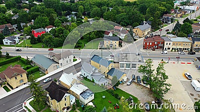 Aerial scene of Lucan, Ontario, Canada Stock Photo