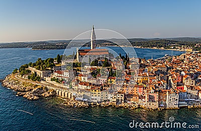 Rovinj aerial Editorial Stock Photo