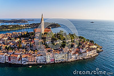 Aerial shoot of Rovinj, Croatia Stock Photo