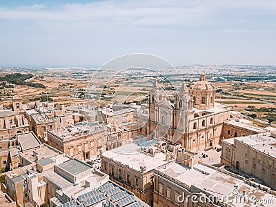 Aerial shot of beautiful Valletta city Editorial Stock Photo