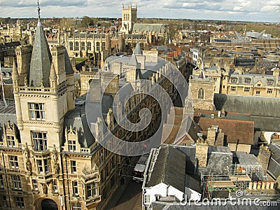 Aerial shot Cambridge Editorial Stock Photo