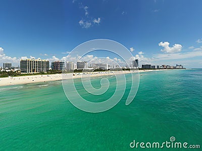 Aerial summer photo Miami Beach FL Editorial Stock Photo