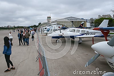 Aerial Sunday at the airport Campo de Marte Editorial Stock Photo