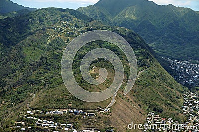 Aerial of Tantalus Mountain Stock Photo