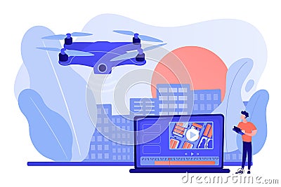 Aerial videography concept vector illustration Vector Illustration