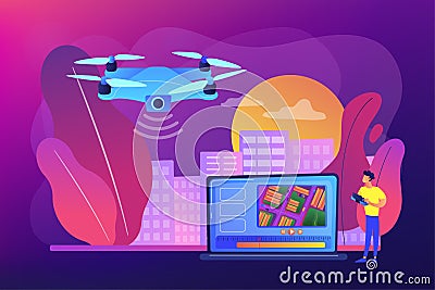 Aerial videography concept vector illustration Vector Illustration