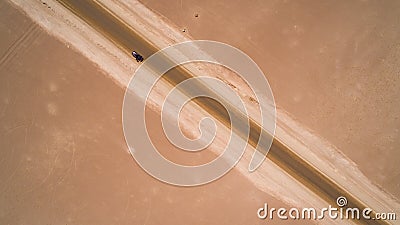 Aerial view from above to solitary atacama desert route Stock Photo