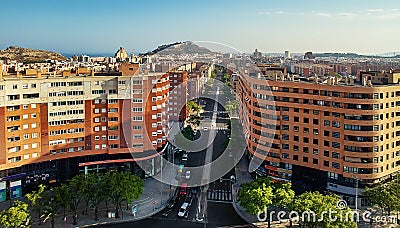 Aerial view of Alicante city. Spain Stock Photo