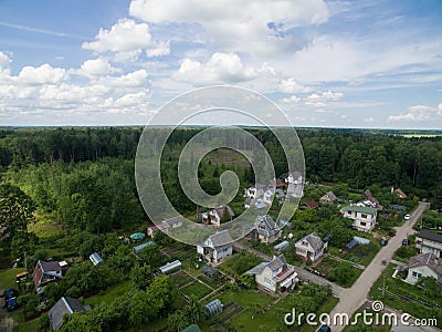 Allotment community garden Silas in Kaunas, Lithuania Stock Photo