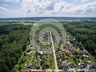 Allotment community garden Silas in Kaunas, Lithuania Stock Photo