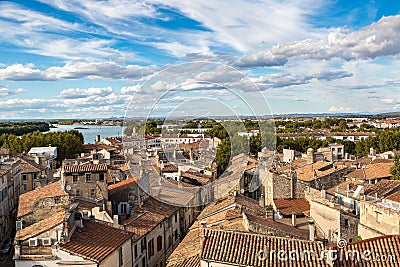 Aerial view of Arles, France Stock Photo