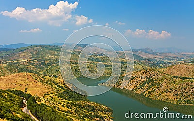 Aerial view around Bergama Stock Photo