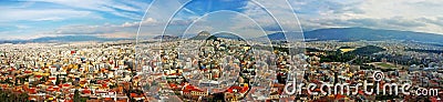 Aerial view of Athen with Lycabettus Hill Stock Photo