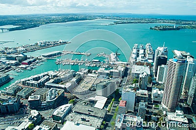 Aerial view Auckland Editorial Stock Photo