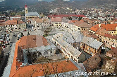 Aerial view of Baia Mare city Stock Photo