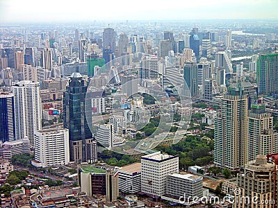 Aerial view of Bangkok Stock Photo
