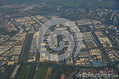 Aerial view of Bangkok, Thailand Stock Photo