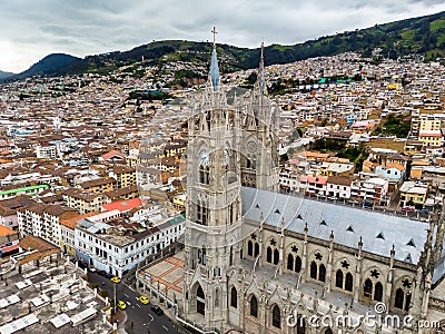 Aerial view of the Basilica of the National Vow Stock Photo