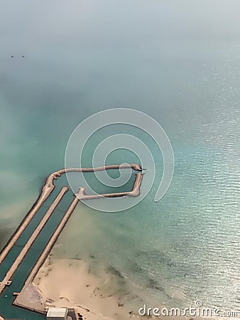 Aerial view beach Catar Stock Photo