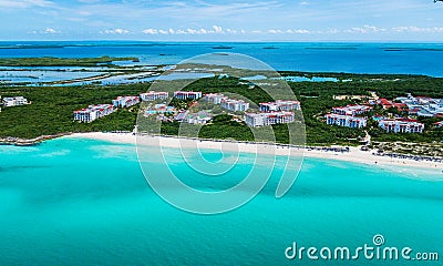 Aerial view of the beaches at Cuban northern keys Editorial Stock Photo