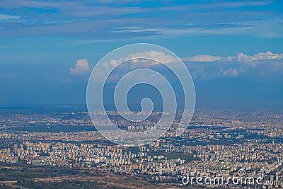 Aerial view at beautiful Antalya city, Turkey Stock Photo