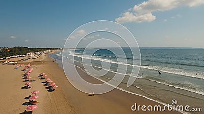 Aerial view beautiful beach, Bali, Kuta. Stock Photo