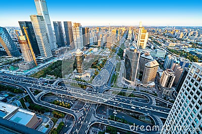 Aerial view of Beijing Stock Photo