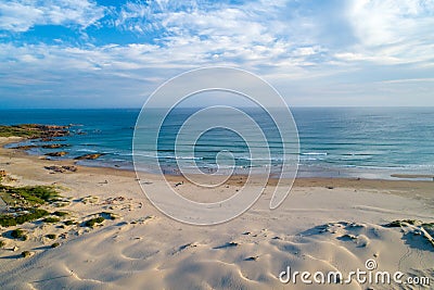 View of Birubi beach at Anna Bay, New South Wales. Stock Photo