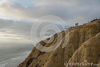 Aerial view of Black Beach, Torrey Pines. California. USA Stock Photo