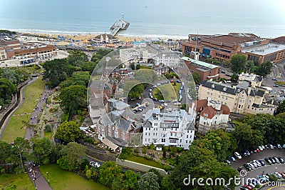 Aerial view of Bournemouth Pier Editorial Stock Photo