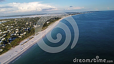 Aerial view of Boynton Beach coastline with a sandy beach stretching towards the horizon Stock Photo