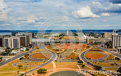 A aerial view of Brasilia in Brazil Editorial Stock Photo