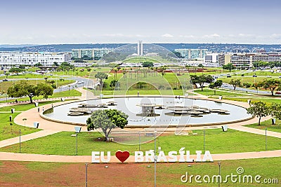 Aerial View of Brasilia, Capital of Brazil Editorial Stock Photo