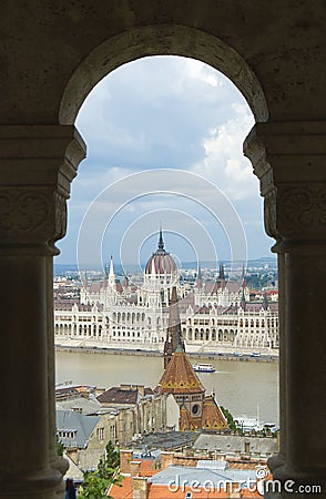 Aerial view on Budapest city, Hungary Stock Photo