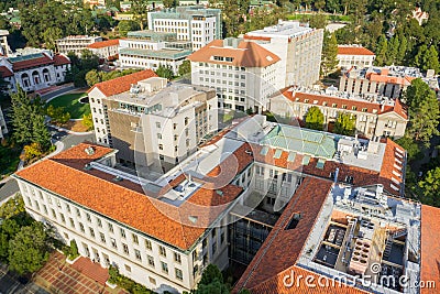 Aerial view of buildings in University of California, Berkeley campus Stock Photo