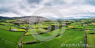 Aerial view of The Burren in Ireland Stock Photo