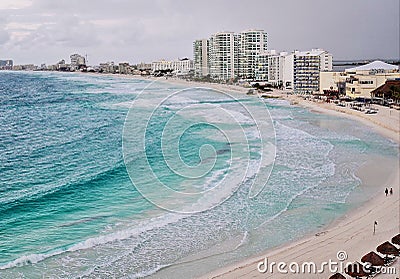 Aerial view of Cancun, Mexico. Stock Photo