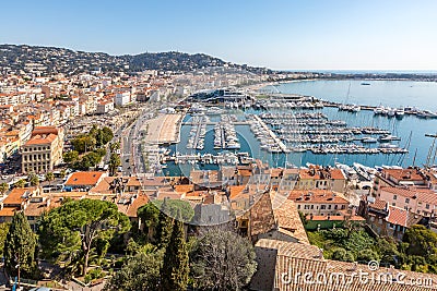 Aerial view of Cannes France Stock Photo